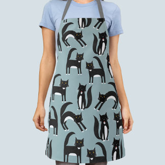 Black and White Tuxedo Cats Apron