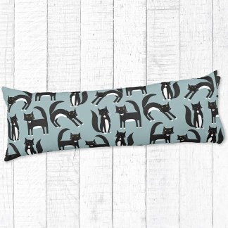 Black and White Tuxedo Cats Body Cushion