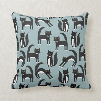 Black and White Tuxedo Cats Cushion
