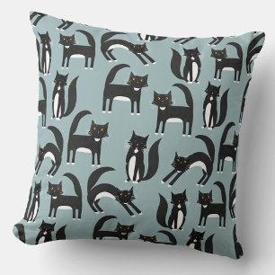 Black and White Tuxedo Cats Cushion
