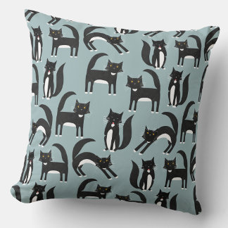 Black and White Tuxedo Cats Cushion