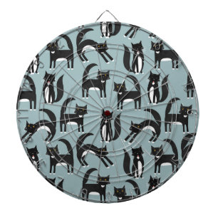 Black and White Tuxedo Cats Dartboard