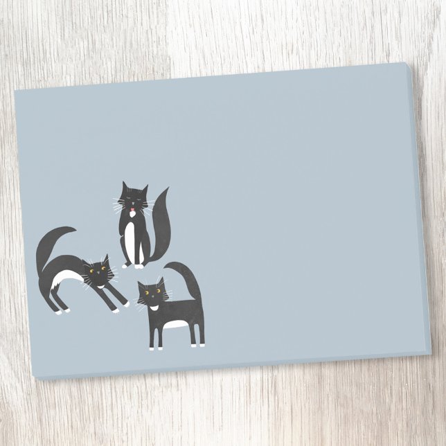 Black and White Tuxedo Cats Post-it Notes (Black and white Tuxedo Cat post it notes)