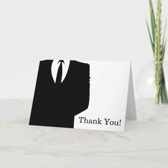 Black and White Tuxedo Thank You (Front)