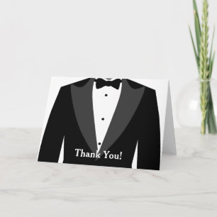 Black and White Tuxedo Thank You