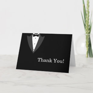 Black and White Tuxedo Thank You Card