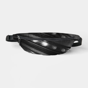 Black and White Twinkle Lights Bum Bags
