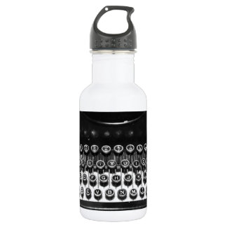 Black and White Typewriter 532 Ml Water Bottle