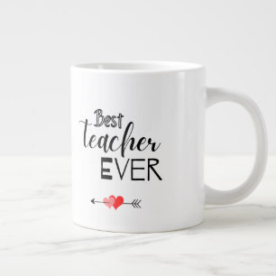 Black And White Typography Best Teacher Ever Mug