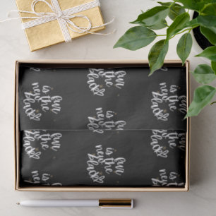 Black And White Typography Cat and Dog Lovers Tissue Paper