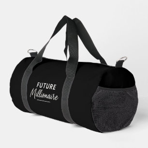Black and White Typography Clean Modern Motivation Duffle Bag
