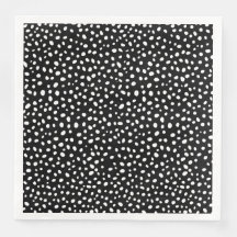 Black And White Uneven Dots Graphic Design