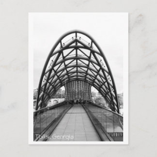 Black and white urban postcard - Bridge in Georgia