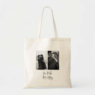 Black and White Valentine's Day Tote Bag