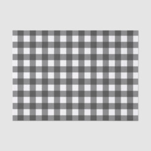 Black and White Vichy Print Gingham Pattern Tissue Paper