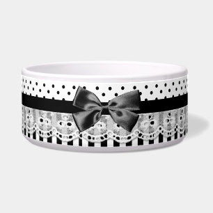 Black And White Victorian Stripes With Bow