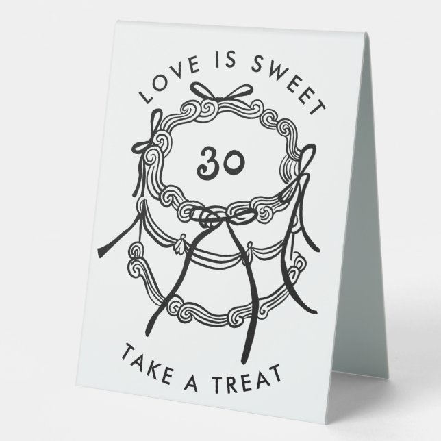 Black and White Vintage Cake Anniversary  (Front)