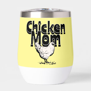 Black and White Vintage Chicken Mum Personalised