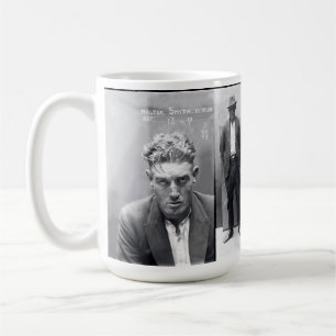Black and White Vintage Criminal Mug Shot Photo 