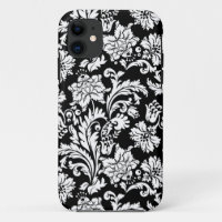 Black And White Vintage Flowers Design