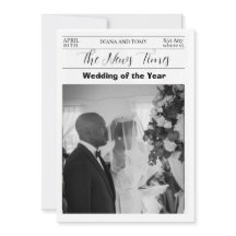 Black and White Vintage Newspaper Wedding 