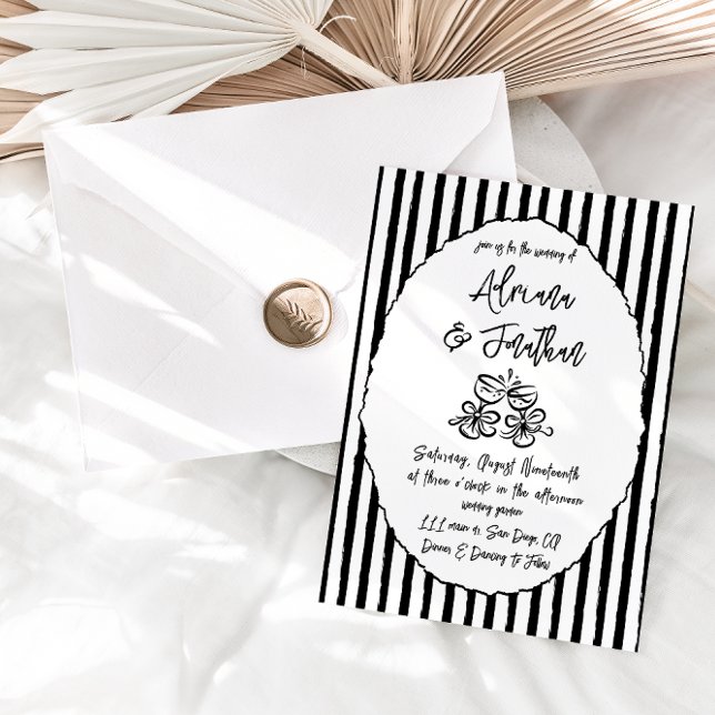 Black and White Vintage Photo Wedding Invitation (Creator Uploaded)