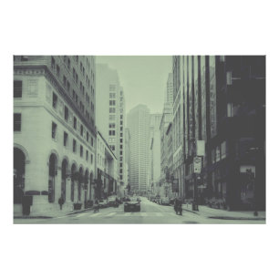 Black and White Vintage San Francisco Downtown  Photo Print