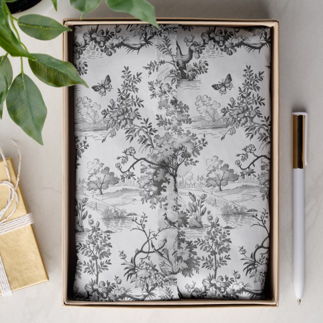 Black and White Vintage  Tissue Paper (Creator Uploaded)