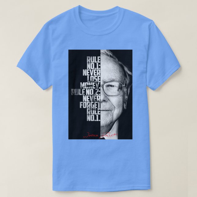 Black and white WArren Buffet Entrepreneur quote 3 T-Shirt (Design Front)