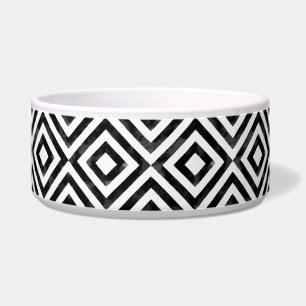 Black and White Watercolor Diamonds Pattern