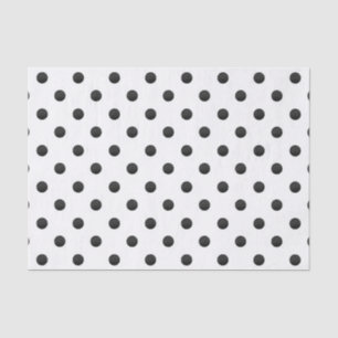 Black and White Watercolor Polka Dot Pattern Tissue Paper