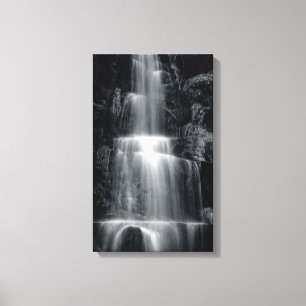 Black and White Waterfall Canvas Print