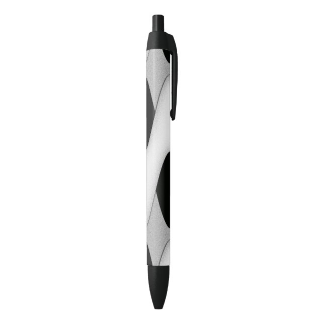 Black and White Wave Black Ink Pen (Bottom (Vertical))