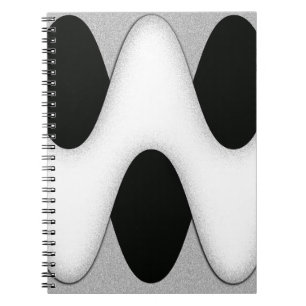 Black and White Wave Notebook