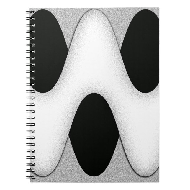 Black and White Wave Notebook (Front)