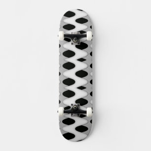 Black and White Wave Skateboard