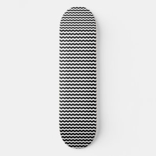 Black and White Wave Skateboard