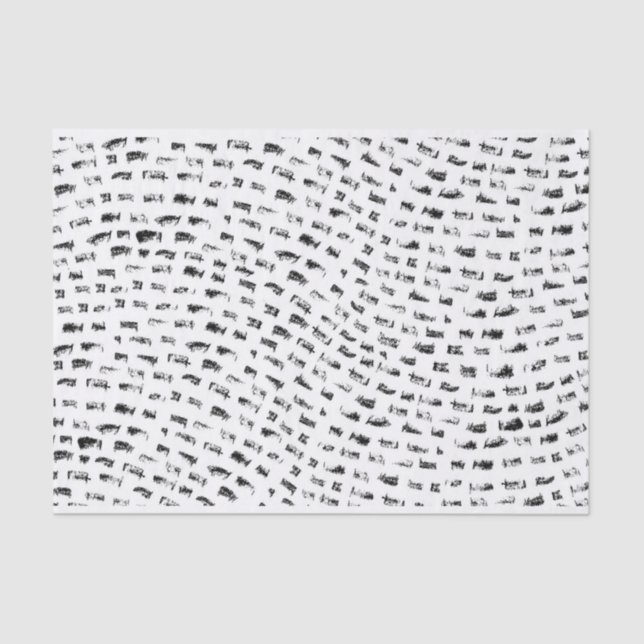Black and White Waves  Tissue Paper (Front)