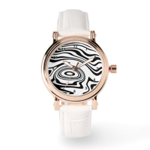 Black and White Waves Watch
