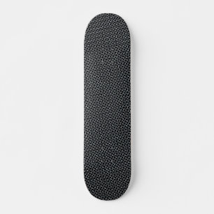 Black and White Wavy Lines Design Skateboard