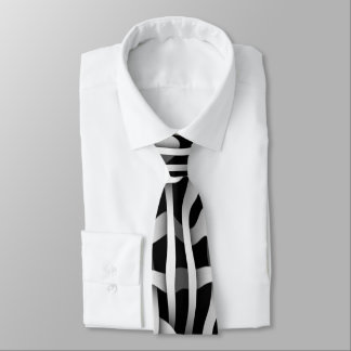 Black and White Weave Pattern Tie