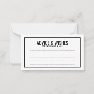 Black and White Wedding Advice and Wishes
