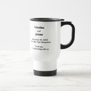 Black and White Wedding Commuter Mug