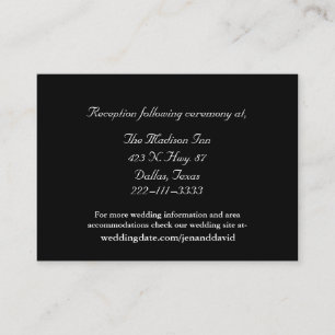 Black and White Wedding enclosure cards