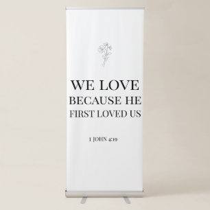 Black and white wedding entrance  retractable banner