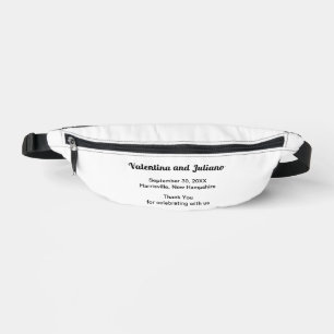 Black and White Wedding Fanny Pack