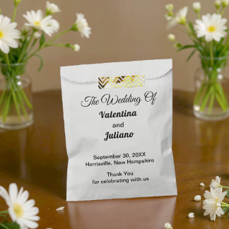 Black and White Wedding Favour Bags