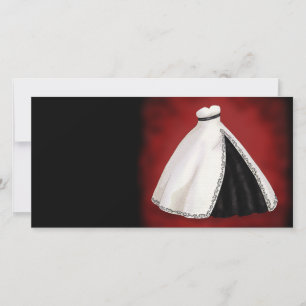 Black and White Wedding Gown