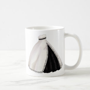Black and White Wedding Gown Coffee Mug