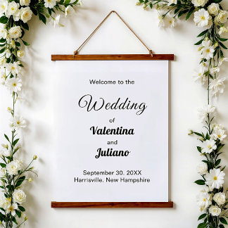 Black and White Wedding Hanging Tapestry